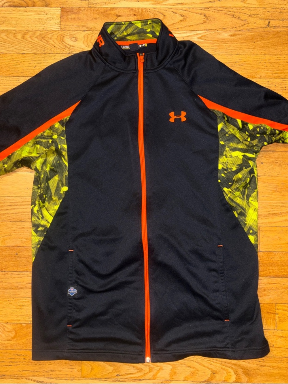Under Armour Official ‘14 NFL Combine Track Jacket - Black, Orange, Camo - Large